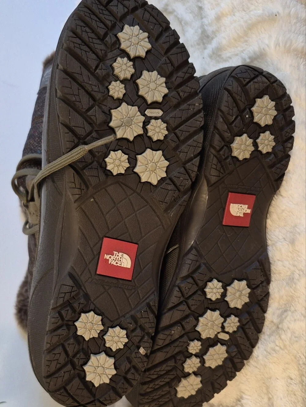The North Face Shellista Tall Waterproof Snow Boots Brown Faux Fur Size 8.5